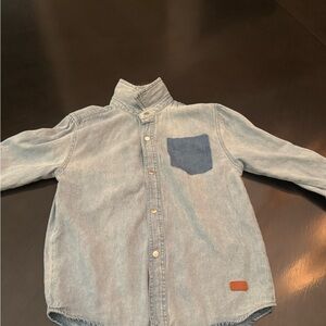7 For All Mankind Light Blue Denim Button Down Shirt